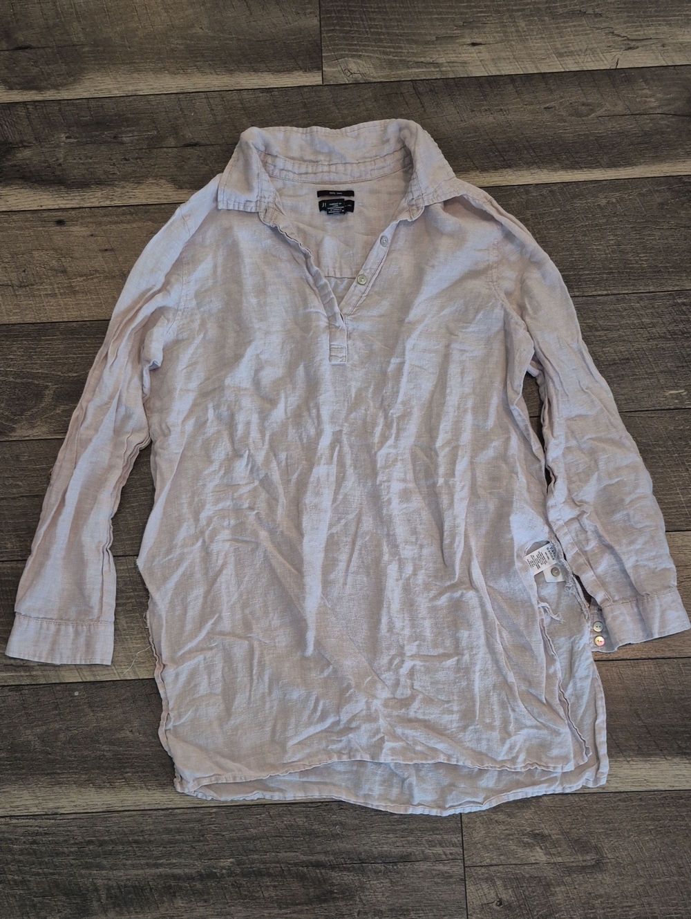 Jones New York 100% Linen Tunic Top